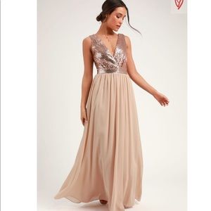 NWT- Elegant Encounter Sequin Maxi Dress